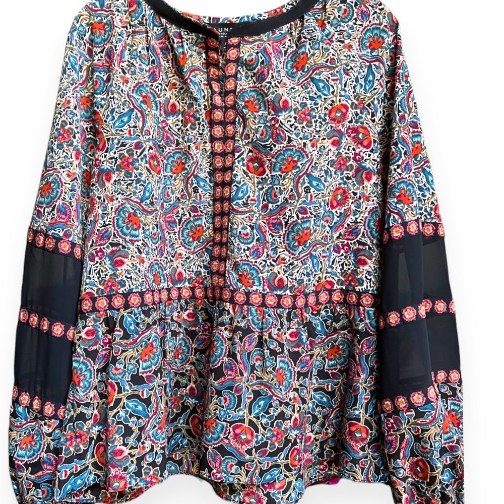 Worn once - Laundry by Sheli Segal-floral blouse